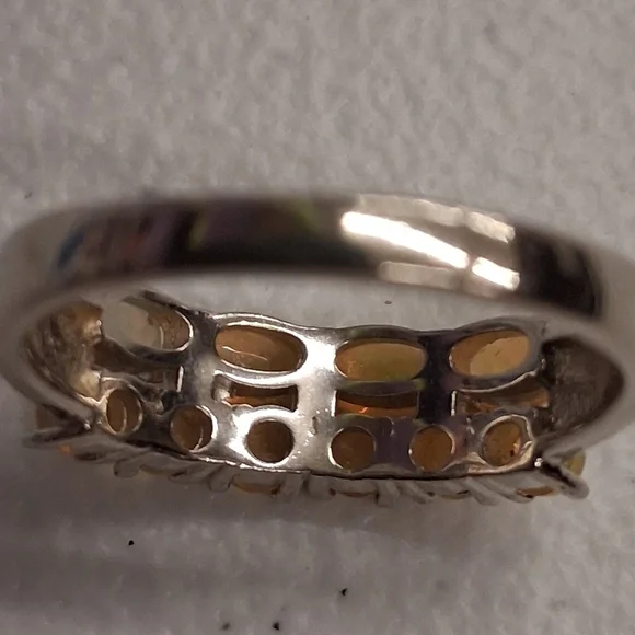 Silver 925 Ethiopian Opal Ring Sz. 7.5 - Picture 5 of 6